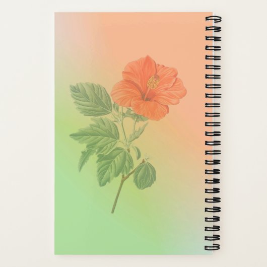 ワードイマジネーションの世界 インスピレーション 花の大人 ノートブック (裏面)