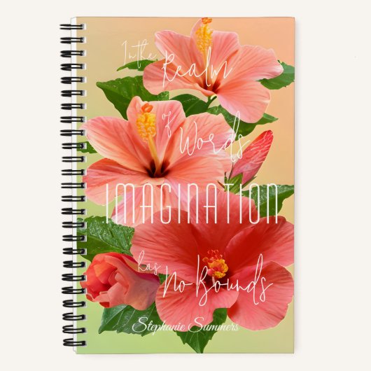 ワードイマジネーションの世界 インスピレーション 花の大人 ノートブック (正面)