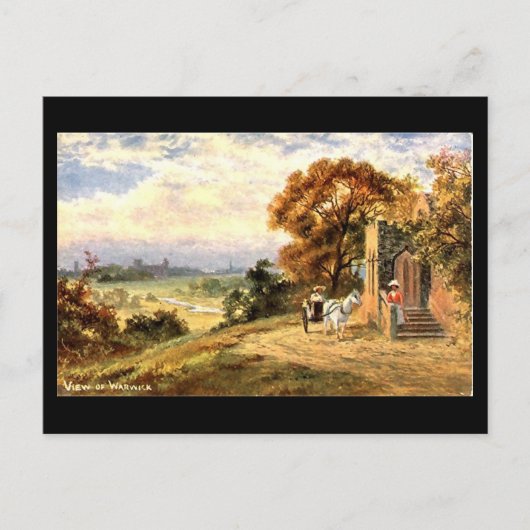 ワードウィックの景色を望む古葉書 ポストカード (正面)