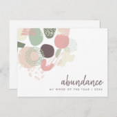 ワードオブザイヤーパステル抽象芸術 ポストカード (正面/裏面)