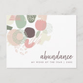 ワードオブザイヤーパステル抽象芸術 ポストカード (正面)