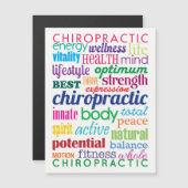 ワードカラフルコラージュカイロプラクティック磁石 (正面/裏面)