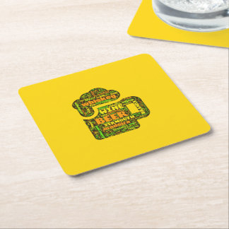 ワードクラウドコースター スクエアペーパーコースター