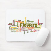 ワードクラウドフラワーズマウスパッド マウスパッド (マウス)