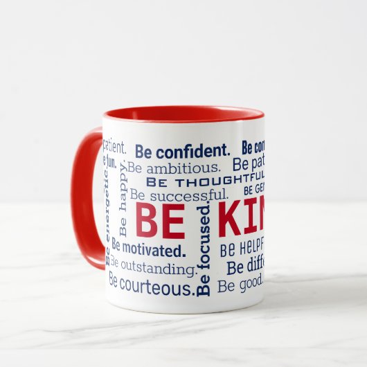 ワードクラウド感動的単語 マグカップ (正面左)