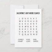 ワードサーチゲーム フォト クラスルーム バレンタインズ 招待状 (裏面)