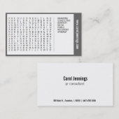 ワードサーチ連絡ビジカスタマイズャント 名刺 (正面/裏面)