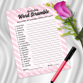 ワードスクランブルカクテル誕生日ゲーム