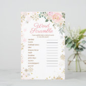 ワードスクランブルゲームウィンターピンクフローラ雪 (スタンド正面)