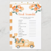 ワードスクランブルゲームシトラスのオレンジヴィンテージトラック (正面/裏面)