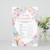 ワードスクランブルゲームブルーパステルアイスクリームフローラ (スタンド正面)