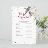 ワードスクランブルゲーム冬の白いフローラクリスマス (スタンド正面)