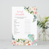 ワードスクランブルゲーム恐竜の茶パーティー赤ちゃんシャワー (スタンド正面)