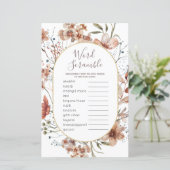 ワードスクランブルゲーム秋のワイルドフラワーサイン (スタンド正面)