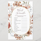 ワードスクランブルゲーム秋のワイルドフラワーサイン (正面)