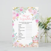 ワードスクランブルゲーム茶パーティーパステルフローラ (スタンド正面)