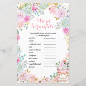 ワードスクランブルゲーム茶パーティーパステルフローラ (正面)