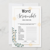 ワードスクランブルブライダルシャワーゲーム 招待状 (正面)