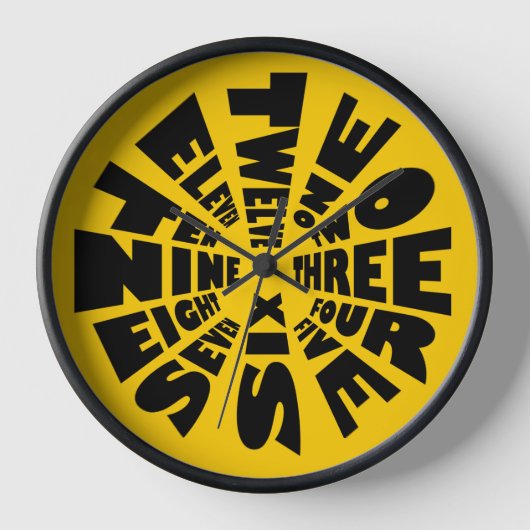 ワードタイムクロック 壁時計 (正面)