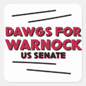 ワードックステッカーシート用のDawgs スクエアシール (正面)