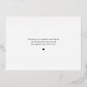 ワードツリーフォイルホリデーカード編集可能カラー 箔招待状 (裏面)