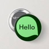 ワードバブル – 濃い緑にミントグリーン 缶バッジ (正面&裏面)