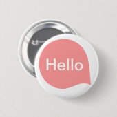 ワードバブル – 白にソフトピンク 缶バッジ (正面&裏面)