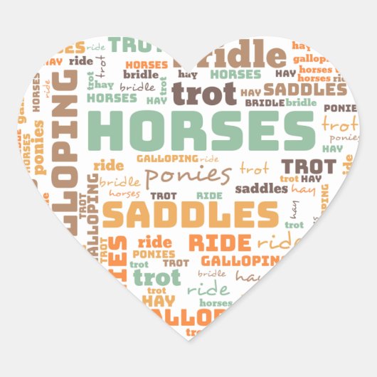 ワードホースのシール ハートシール (正面)