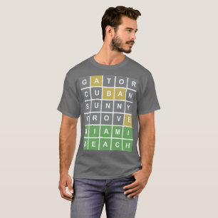 ワードルパズル「マイアミビーチ」Tシャツ Tシャツ