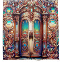 ワードローブのシャワーカーテンからの旅行