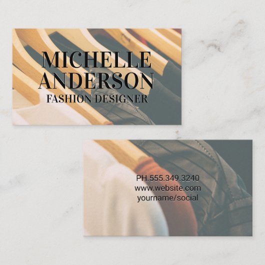 ワードローブ |衣類ラック 名刺 (正面/裏面)