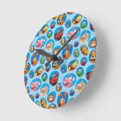 ワードワールドクロック ラウンド壁時計 (傾斜)