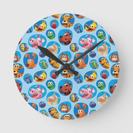 ワードワールドクロック ラウンド壁時計 (正面)