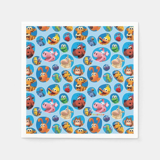 ワードワールドワードフレンズ紙ナプキンス スタンダードカクテルナプキン (正面)