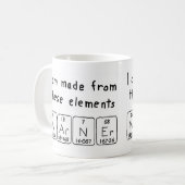 ワーナーの定期テーブル名mag コーヒーマグカップ (正面左)