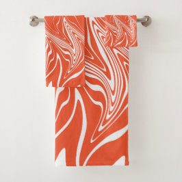 ワープ – オレンジと白 バスタオルセット