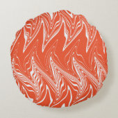 ワープ – オレンジと白 ラウンドクッション (裏面)