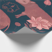 ワーホグフローラカラフルパタパーソナライズされたーン ラッピングペーパー (角)