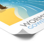 ワームの頭 – ロッシリベイビーチ ポスター (角)