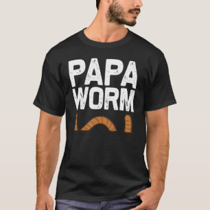 ワームデザインパパメンズミズの発生農家 Tシャツ