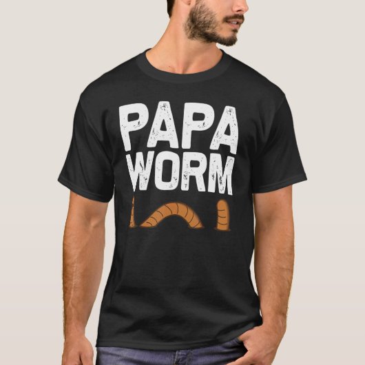 ワームデザインパパメンズミズの発生農家 Tシャツ (正面)