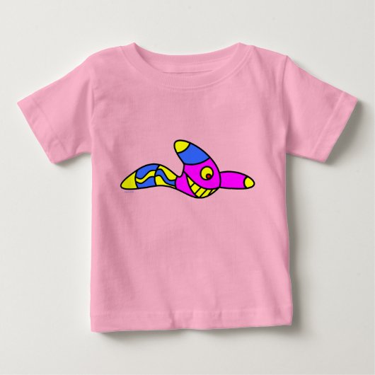 ワームベビー服 面白いワームTシャツ ベビーTシャツ (正面)