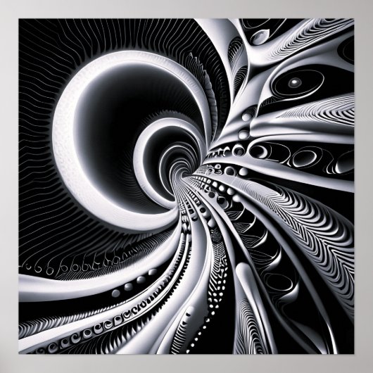 ワームホールに白と黒 ポスター (正面)