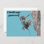 ワーラットガールフリー登山ファンタジーアートハガキ ポストカード (正面/裏面)