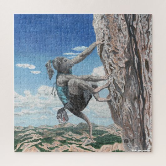 ワーラットガールロック登山ラージファンタジーパズル ジグソーパズル (縦)