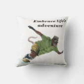 ワーラットスノーボーダーファンタジーアート装飾用クッション クッション (裏面)