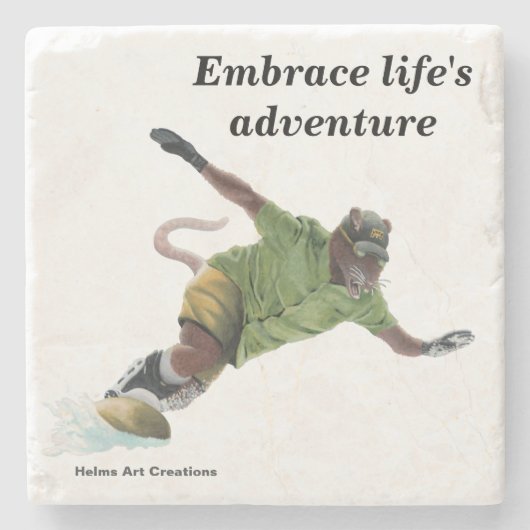 ワーラースノーボーダースポーツファンタジーストーンコースター ストーンコースター (正面)