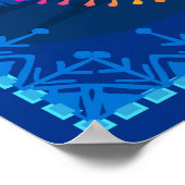 ワーリ絵画の – 手で描かれた伝統的古代人 ポスター (角)