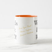 ワールズ最高のパパ誕生日クリスマスファーザーズデー ツートーンマグカップ (中央)