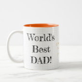 ワールズ最高のパパ誕生日クリスマスファーザーズデー ツートーンマグカップ (左)